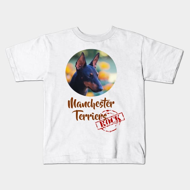 Manchester Terriers Rock! Kids T-Shirt by Naves